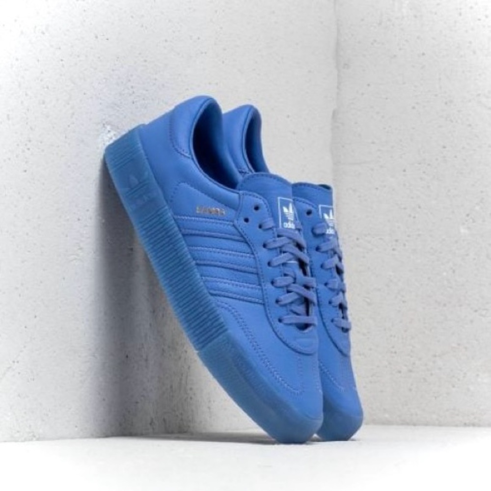 ADIDAS | 6.5 | SAMBAROSE Samba Lilac Periwinkle Lace Thick Platform Gum Sneakers